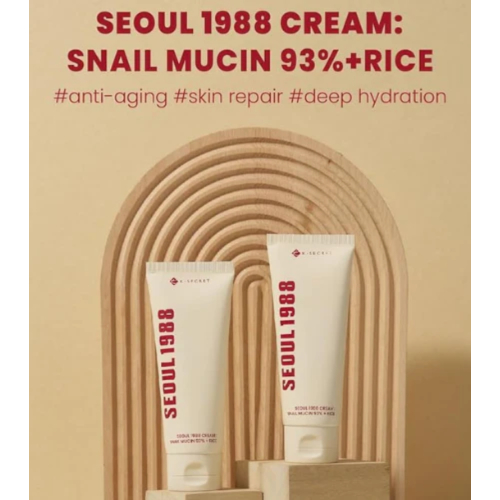 K-Secret - *Seoul 1988* - Crema viso Snail Mucin 93% + Rice