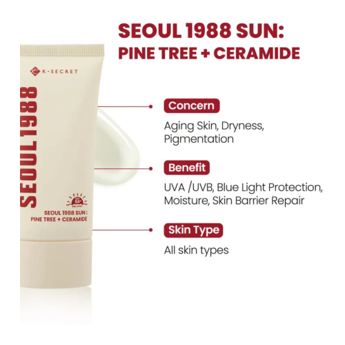 K-Secret - *Seoul 1988* - Protezione solare per il viso Pine Tree + Ceramide