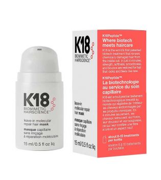 K18 - Maschera riparatrice senza risciacquo Leave-In Molecular Repair - 15ml