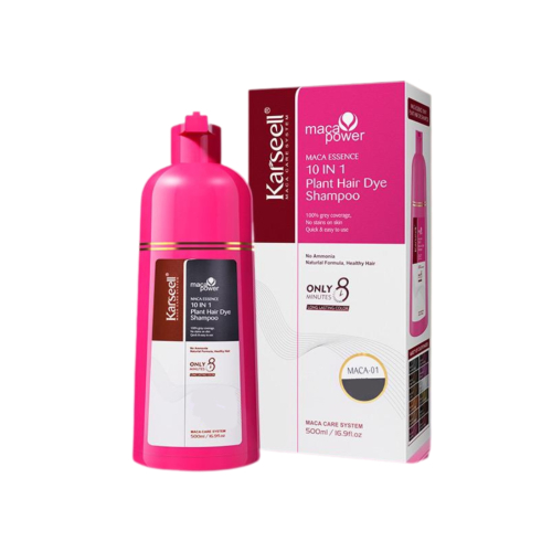 Karseell - Shampoo colorante per capelli 10 in 1 - Castano chiaro