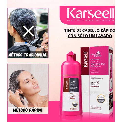 Karseell - Shampoo colorante 10 in 1 - Nero