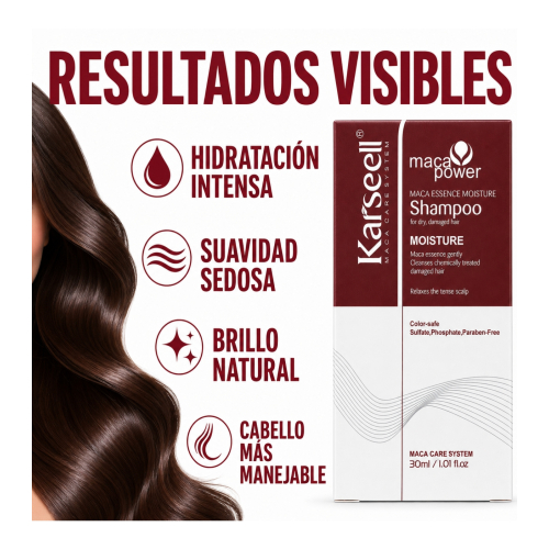 Karseell - *Maca Power* - Shampoo per capelli danneggiati - Taglia mini