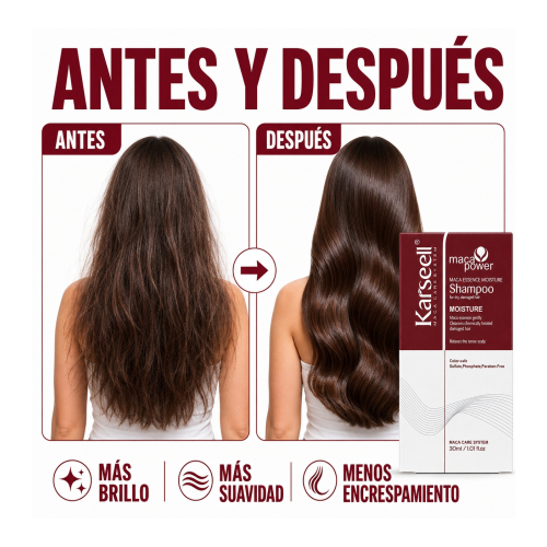 Karseell - *Maca Power* - Shampoo per capelli danneggiati - Taglia mini