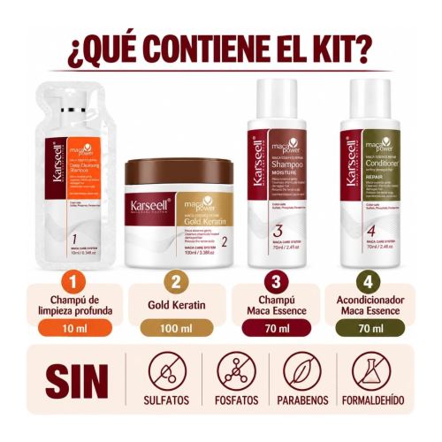 Karseell - *Maca Power* - Set trattamento alisante Straightening Kit