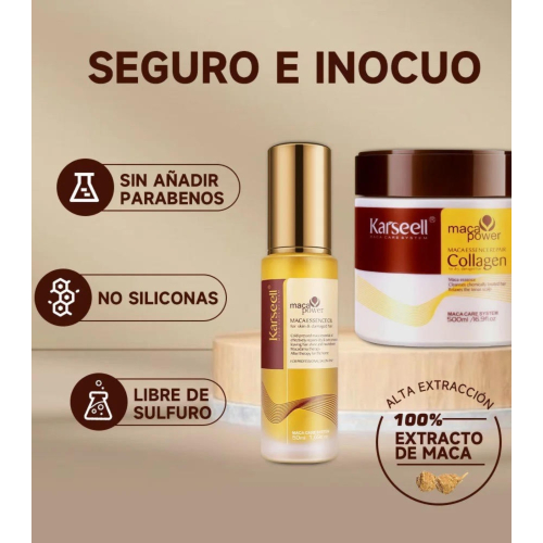 Karseell - *Maca Power* - Set trattamento riparatore Maschera + Olio siero