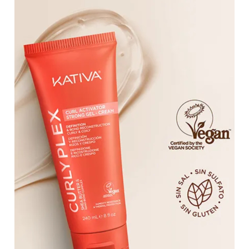 Kativa - *Curly Plex* - Attivatore di ricci Strong Gel-Cream - Capelli ricci