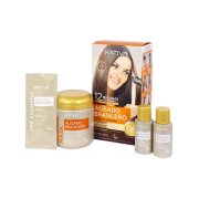Kativa - Brazilian straightening kit con cheratina gliossilico e pianta