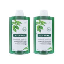 Klorane - Duo shampoo seboriducente all'ortica BIO - Capelli grassi