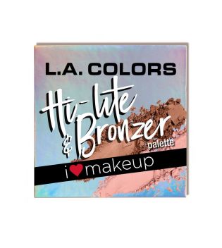 L.A Colors - Palette del viso Beauty Booklet Hi-lite & Bronzer - C30507 Luminous