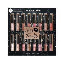 L.A Colors - Set di 16 lucidalabbra Gloss Fanatic