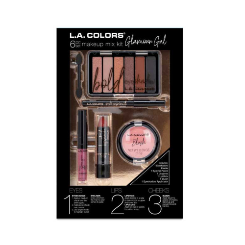 L.A Colors - Set per il trucco da 6 pezzi - Glamour Gal