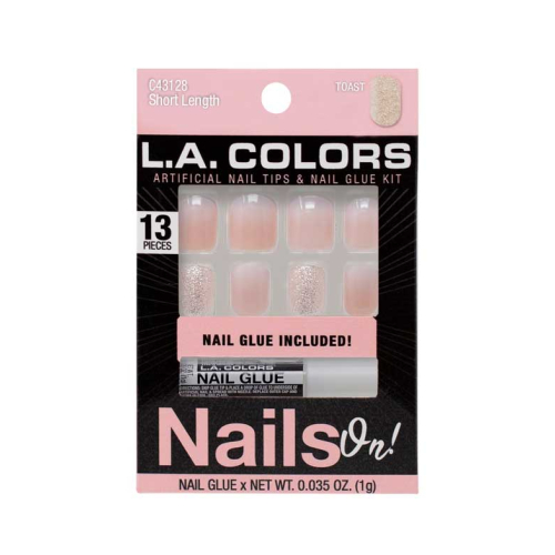 L.A Colors - Unghie finte Nails On! - Toast