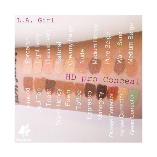 L.A. Girl - Correttore liquido Pro Concealer HD High-definition - GC970 Light Ivory