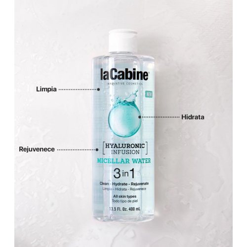 La Cabine - Acqua Micellare 3 in 1 Hyaluronic Infusion 400ml - Tutti i tipi di pelle
