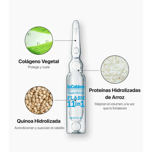 La Cabine - *Flash Hair* - Fiale per capelli Flash 11-in-1 - Tutti i tipi di capelli