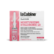 La Cabine - *Flash Hair* - Fiale idratanti per capelli Moisturizing Hyaluronic x3 - Capelli fini, secchi o danneggiati