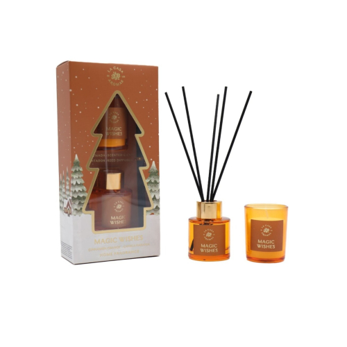 La Casa de los Aromas - *Natale* - Set mikado + candela - Magic Wishes