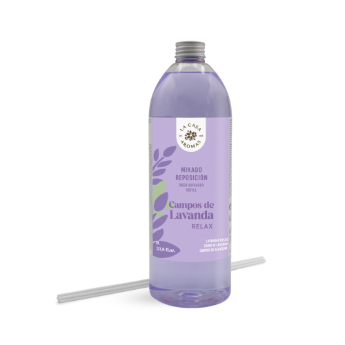 La Casa de los Aromas - Ricarica per deodorante per ambienti Mikado da 1L - Campos de Lavanda