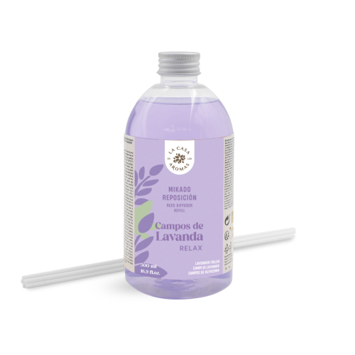 La Casa de los Aromas - Ricarica per deodorante per ambienti Mikado 500ml - Campi di Lavanda
