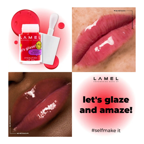 Lamel  - Olio per labbra Let's Glaze - 403: Sweet cherry