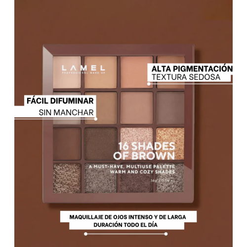Lamel - Palette di ombretti 16 Shades Of Brown