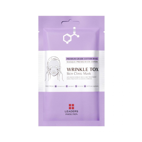 Leaders Insolution - Maschera viso in tessuto adenosina Wrinkle Tox - Pelle matura