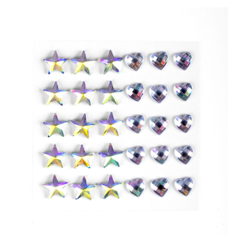Lethal Cosmetics - Gemme adesive per il viso Face Gems - Stars + Hearts