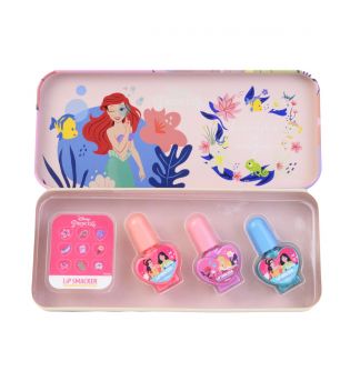 LipSmacker - *Disney Princess*- Custodia per manicure in latta per smalti - Ariel e Tiana