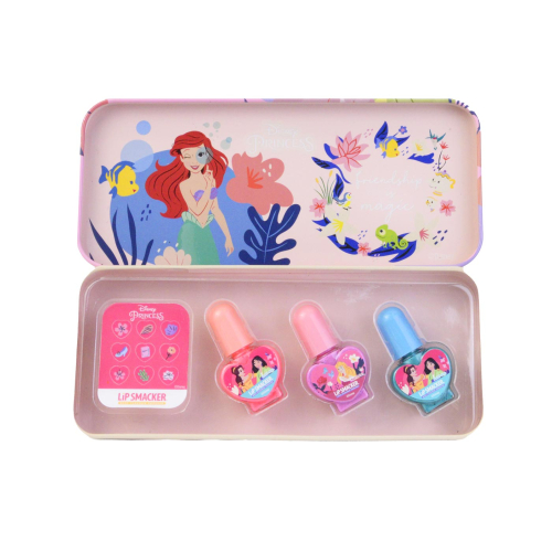 LipSmacker - *Disney Princess*- Custodia per manicure in latta per smalti - Ariel e Tiana