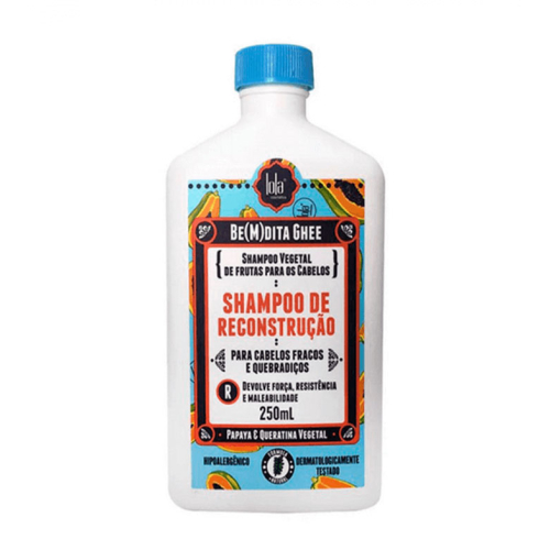 Lola Cosmetics - Shampoo ricostruttore con papaya e cheratina (m)dita Ghee