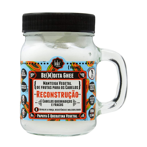 Lola Cosmetics - Maschera ricostruttiva alla papaya e cheratina Be(m)dita Ghee