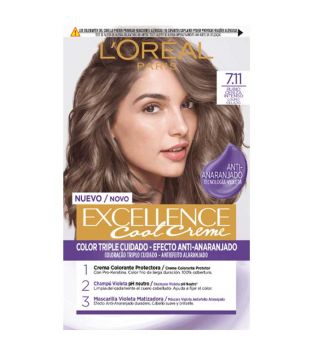 Loreal Paris - Colore Excellence Cool Creme - 7.11 Intense Ash Blonde