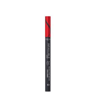 Loreal Paris - Eyeliner liquido Infallible Grip 36h Micro fine Brush - 01: Obsidian Black