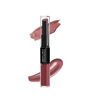 Loreal Paris - Rossetto 2 passaggi Infalible 24h - 801: Toujours Toffee