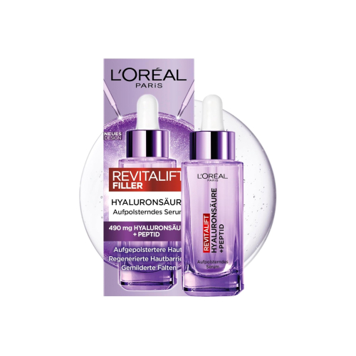 Loreal Paris - Siero antirughe con acido ialuronico + peptidi Revitalift Filler