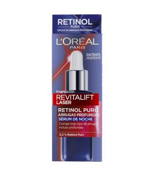 Loreal Paris - Siero notturno di retinolo puro allo 0,2% Revitalift Laser