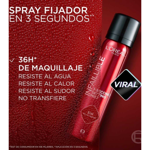 Loreal Paris - Spray fissante per il trucco Infalible - 75 ml