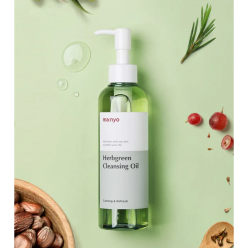 ma:nyo - *Herbgreen* - Olio detergente lenitivo per il viso