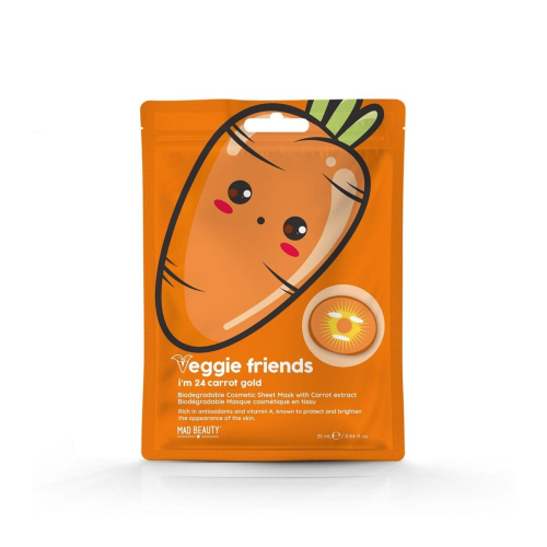 Mad Beauty - *Veggie Friends* - Maschera viso con estratto di carota - I´m 24 Carrot Gold