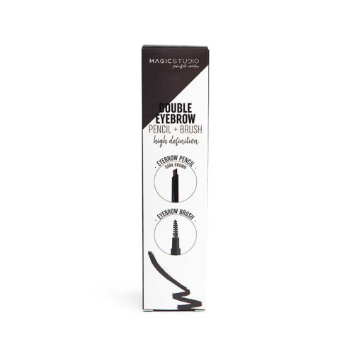 Magic Studio - Matita per sopracciglia automatica Double Eyebrow - Dark brown
