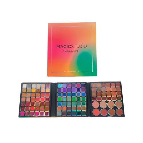 Magic Studio - Palette di ombretti per occhi e viso Happy Colors