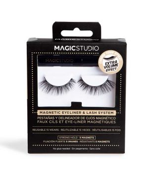 Magic Studio - Ciglia finte magnetiche + eyeliner - Extra volume effect
