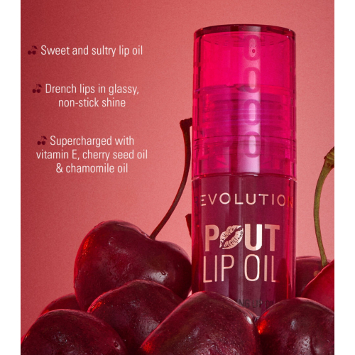 Makeup Revolution - Olio per labbra Pout Lip - Bitten Berry