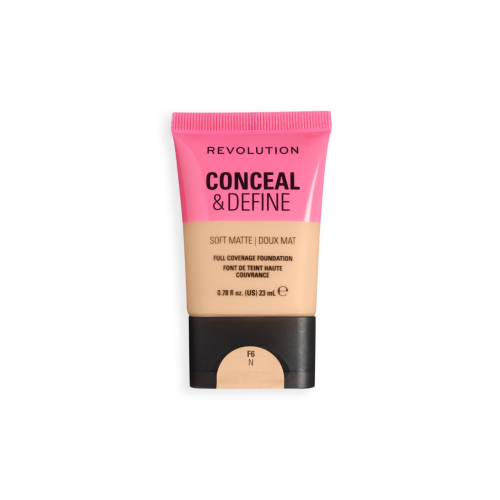 Makeup Revolution - Fondotinta Conceal & Define Soft Matte - F6N