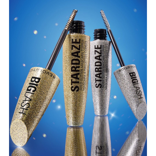 Makeup Revolution - Lucidatura di capelli, sopracciglia e ciglia Big Lash Stardaze - Stardust Gold