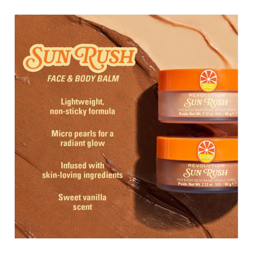 Makeup Revolution - *Club Riviera* - Balsamo corpo illuminante Sun Rush - Caramel Bronze