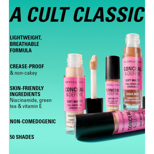 Makeup Revolution - Correttore Liquido Conceal & Define Soft Matte - C6.7N