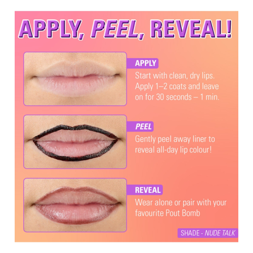 Makeup Revolution - Matita labbra Lip Shift Ink Peel Off - Nude Talk