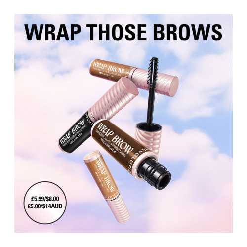Makeup Revolution - Gel per sopracciglia Wrap Brow - Ebony Black