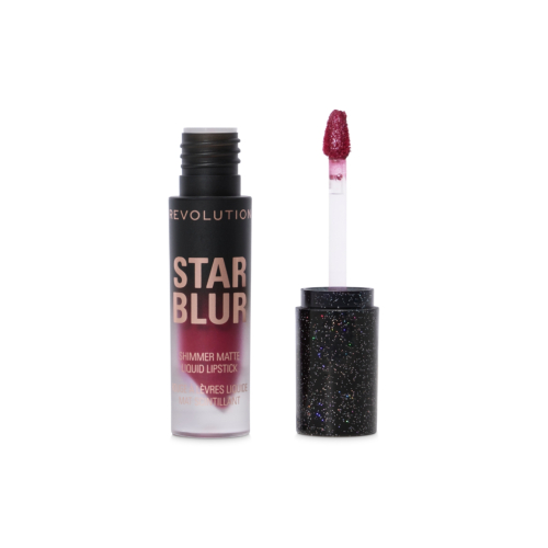 Makeup Revolution - Rossetto liquido opaco con brillantini Star Blur - Crimson Envy